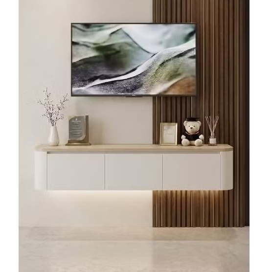 Meja tv gantung minimalis modern meja tv lengkung murah dan berkualitas stand kabinet