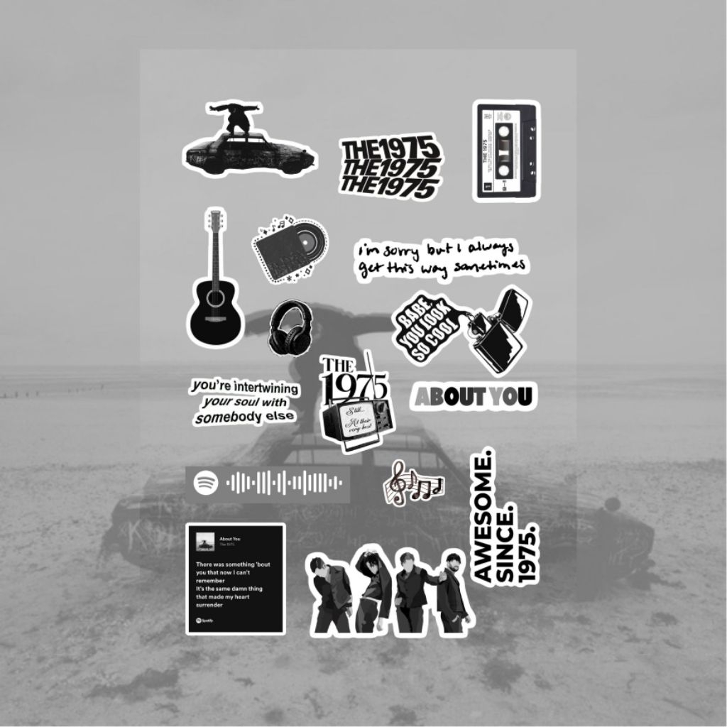 THE 1975 Band sticker pack || sticker case hp laptop pad helm tumbler