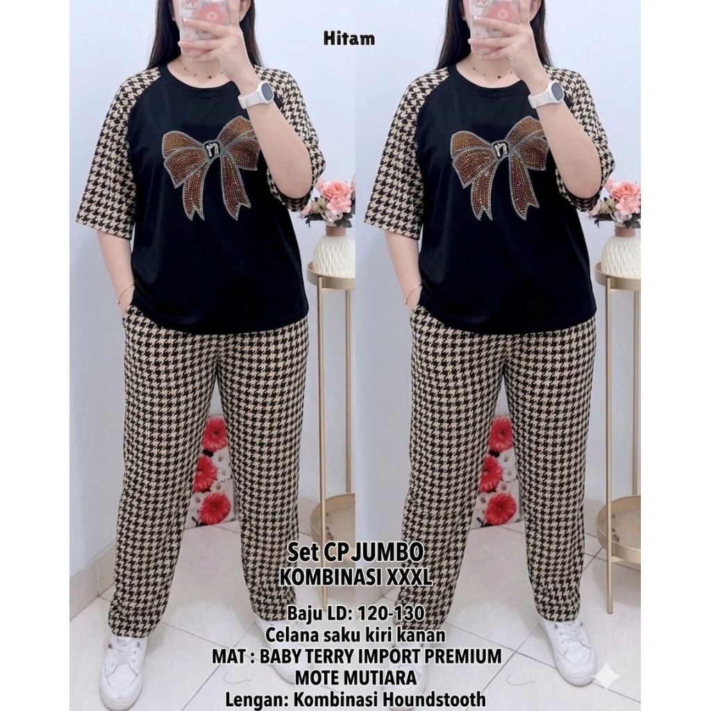 Set Kaos wanita import babyterry premium