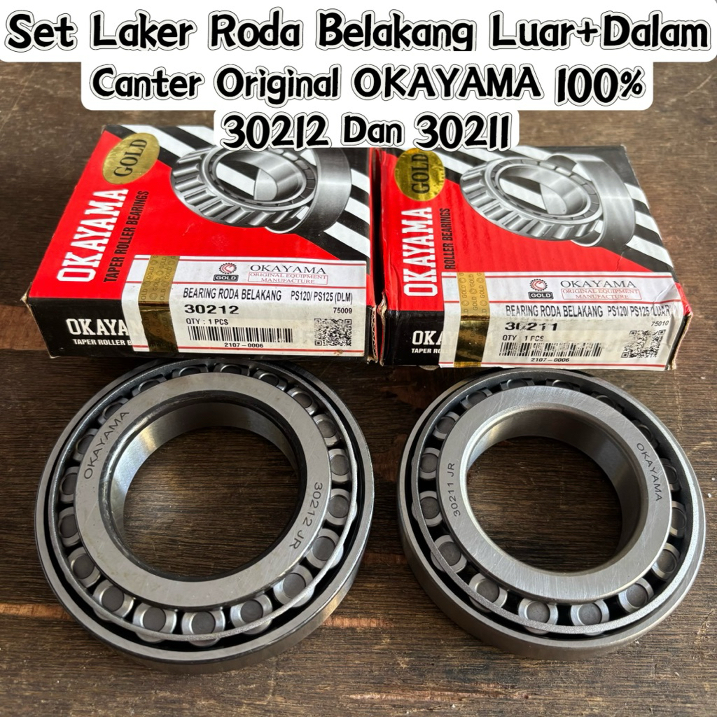 Set Laker Roda Belakang Canter Luar+Dalam Okayama 30211 dan 30212 / Laker Roda belakang Luar 30211 O