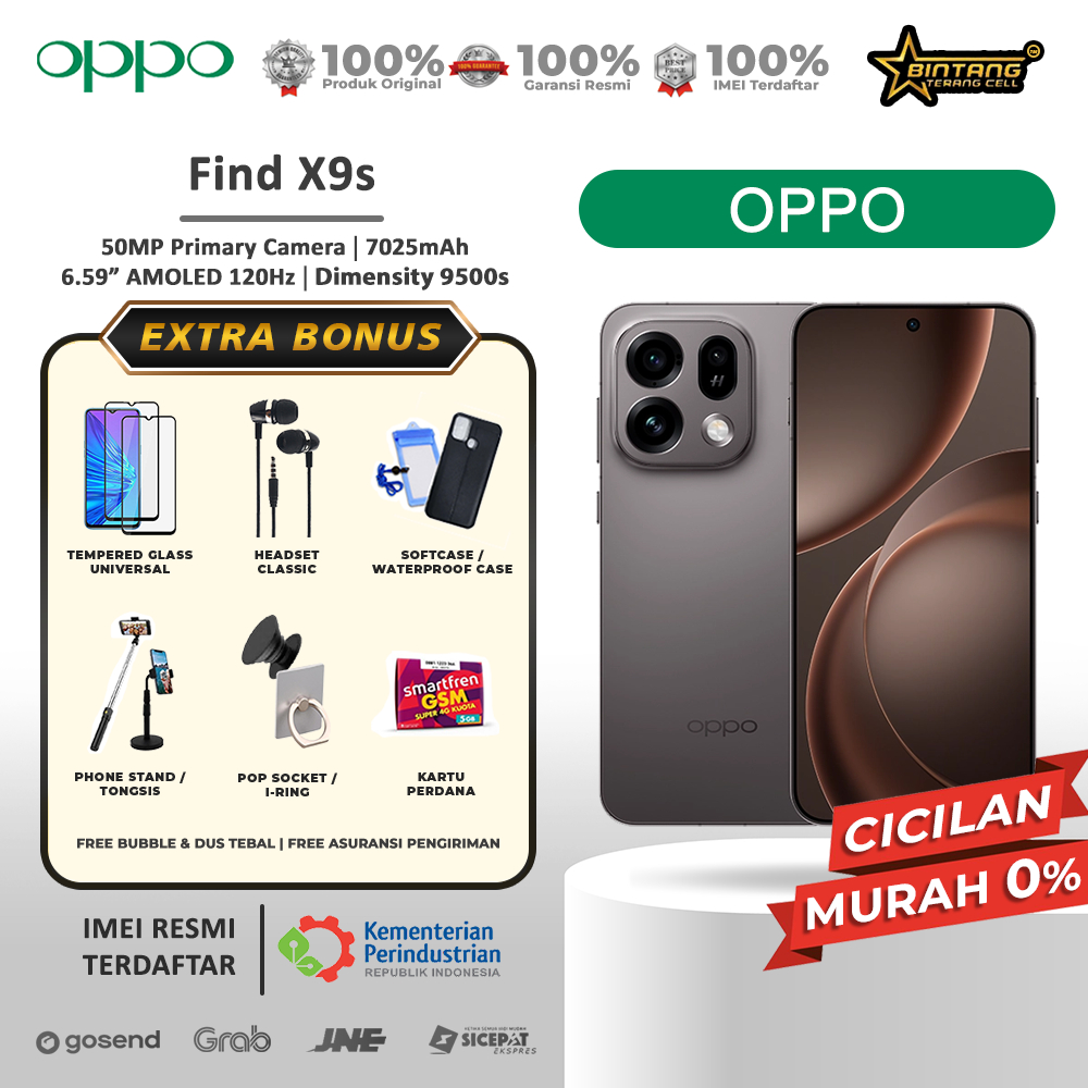 Oppo Find X9s Ram 12/256GB Ram 12/512GB Garansi Resmi