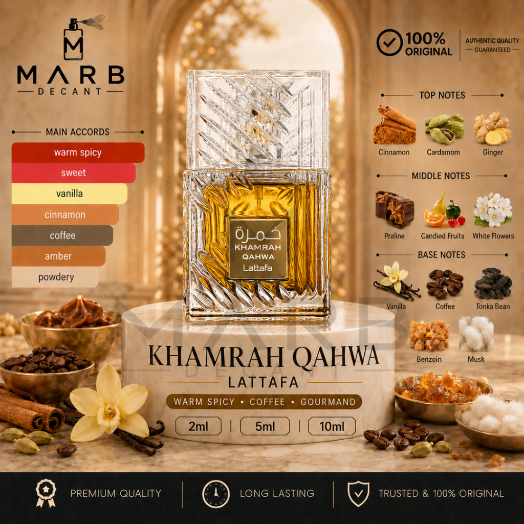 Decant Lattafa Khamrah Qahwa | 2ml, 5ml, 10ml - MARB Decant