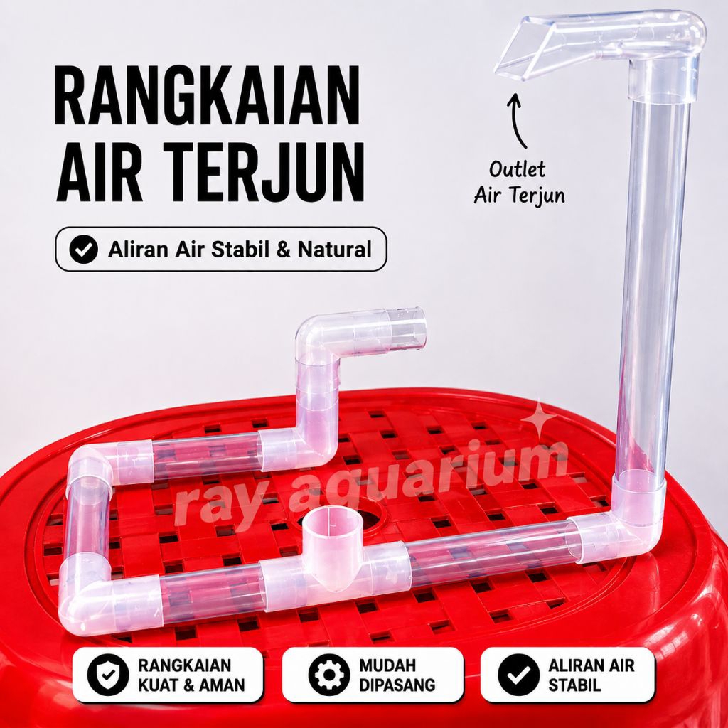 Air Terjun Aquascape Rangkaian Pipa Air Terjun Aquarium