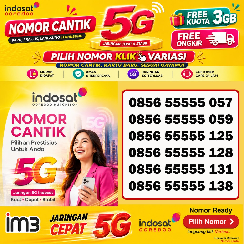 Indosat ooredoo 5G Nomor cantik Premium