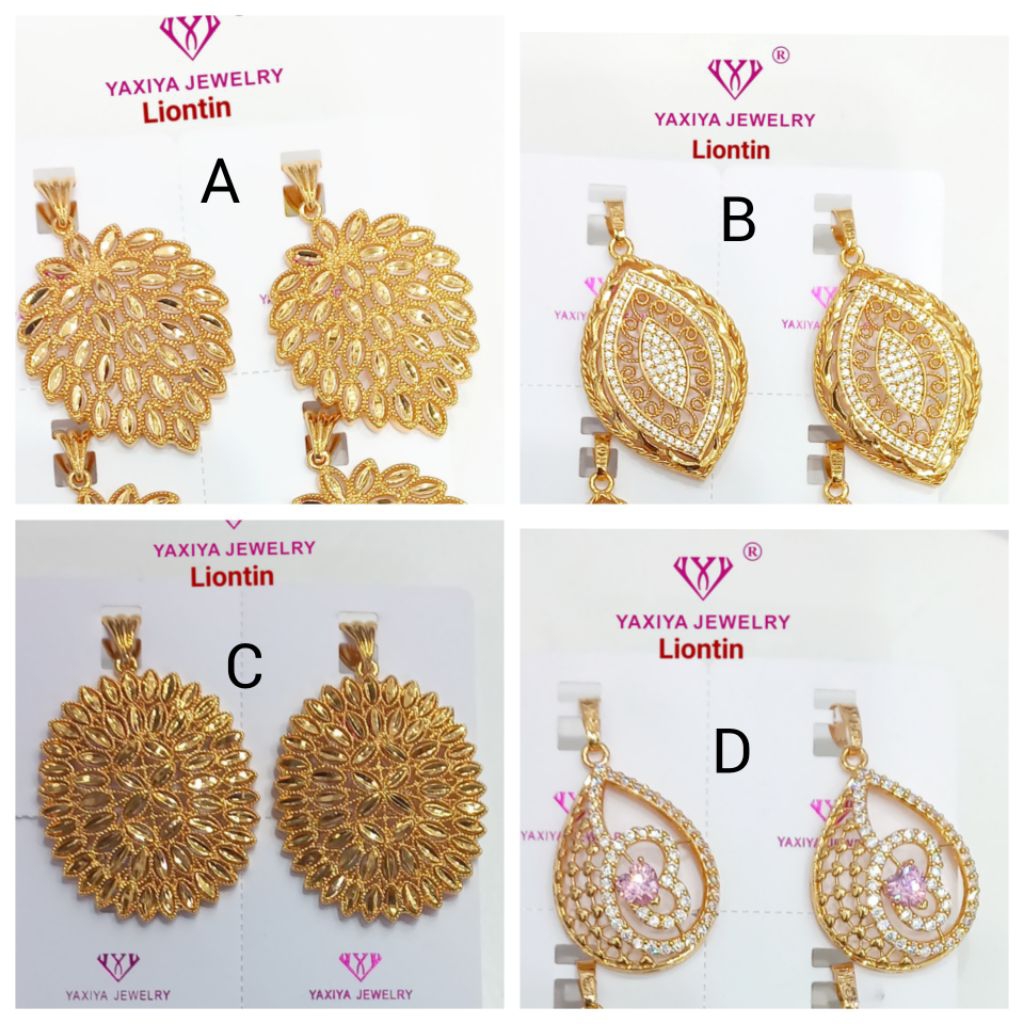 Liontin Kalung Besar Lapis Emas Premium Quality