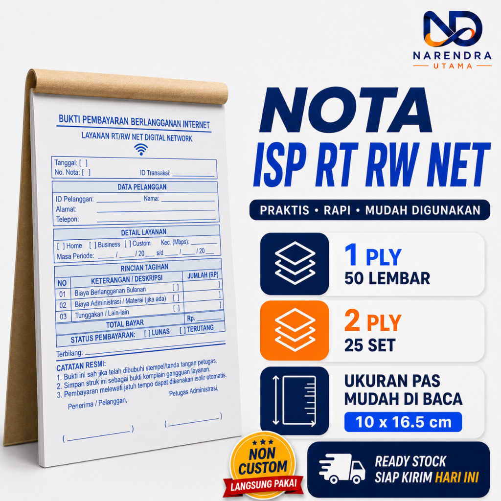 Nota tagihan Wifi internet rt rw ready stok