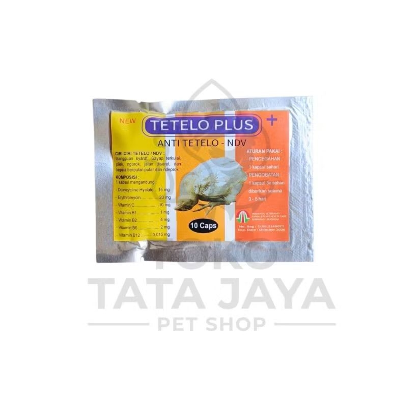 Tetelo Plus Obat Ayam Tetelo NDV - 10 Kapsul