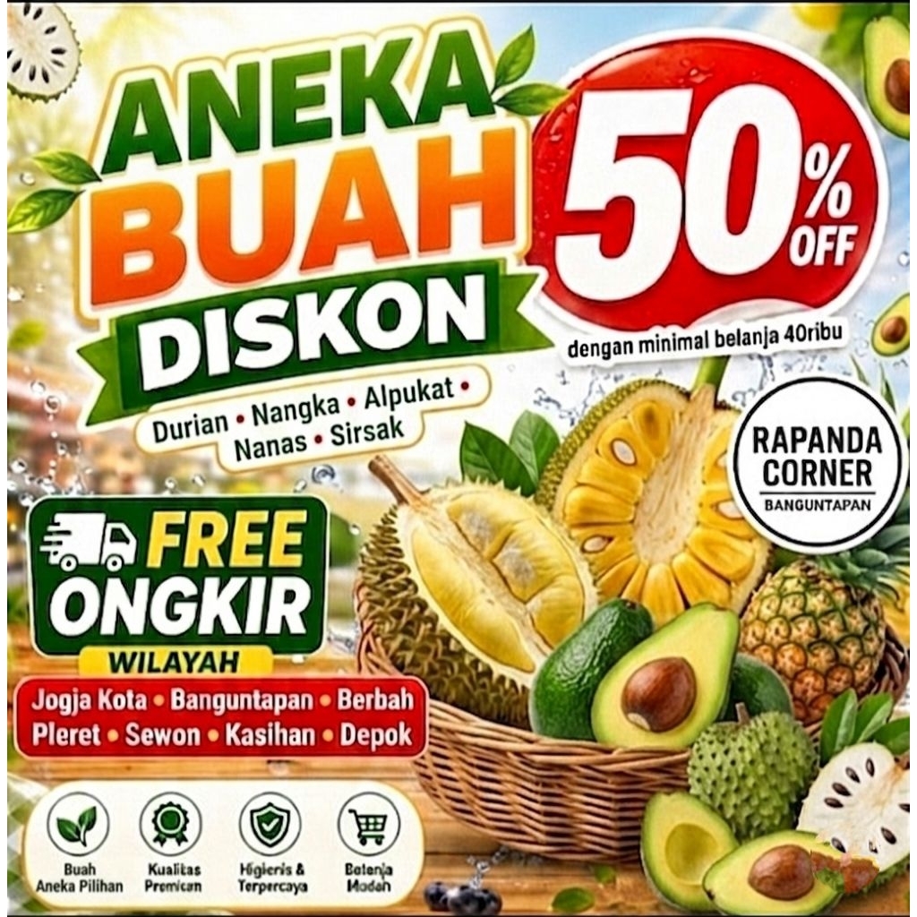 Durian daging 1kg