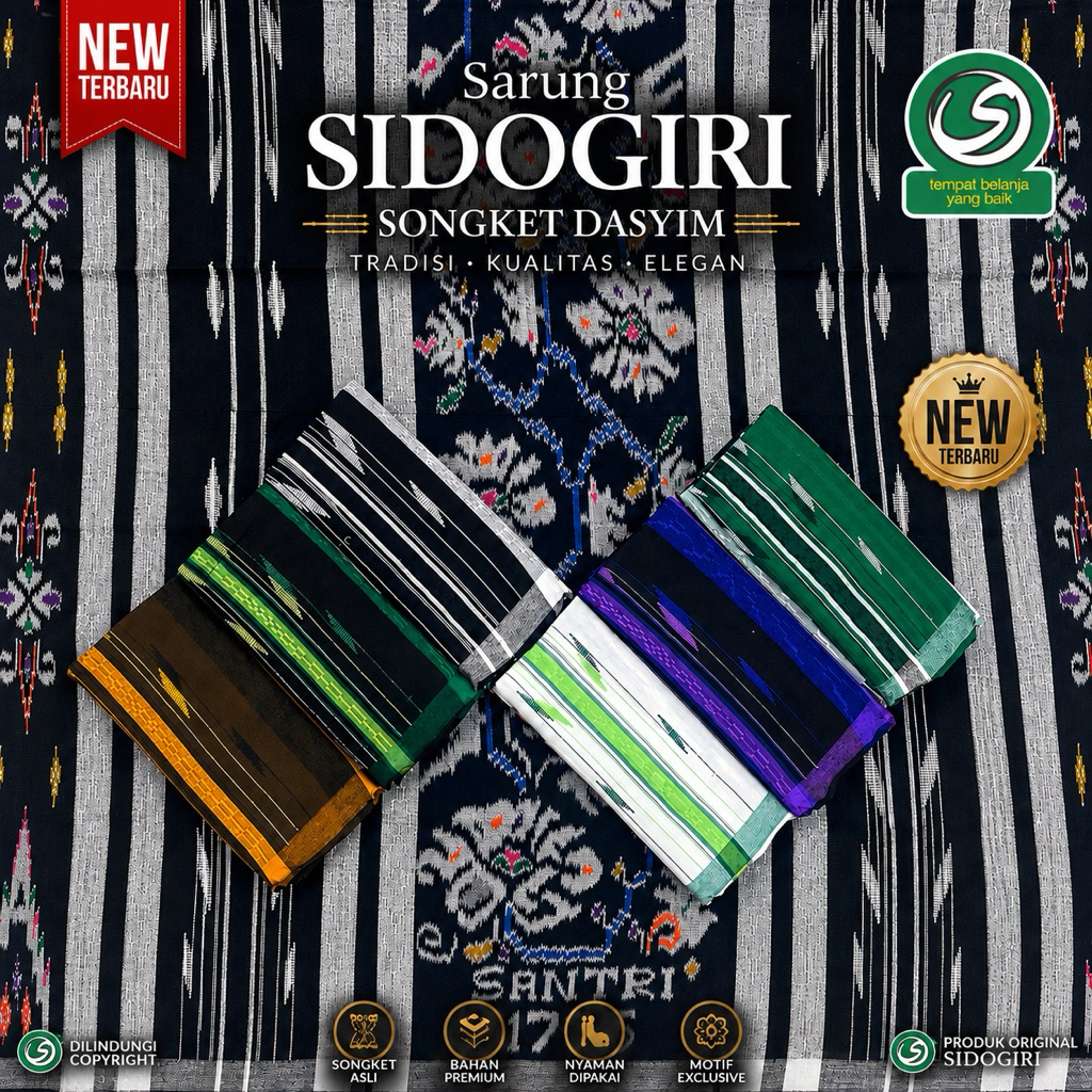 Sarung Sidogiri Songket Dasyim Original / Sarung Sidogiri