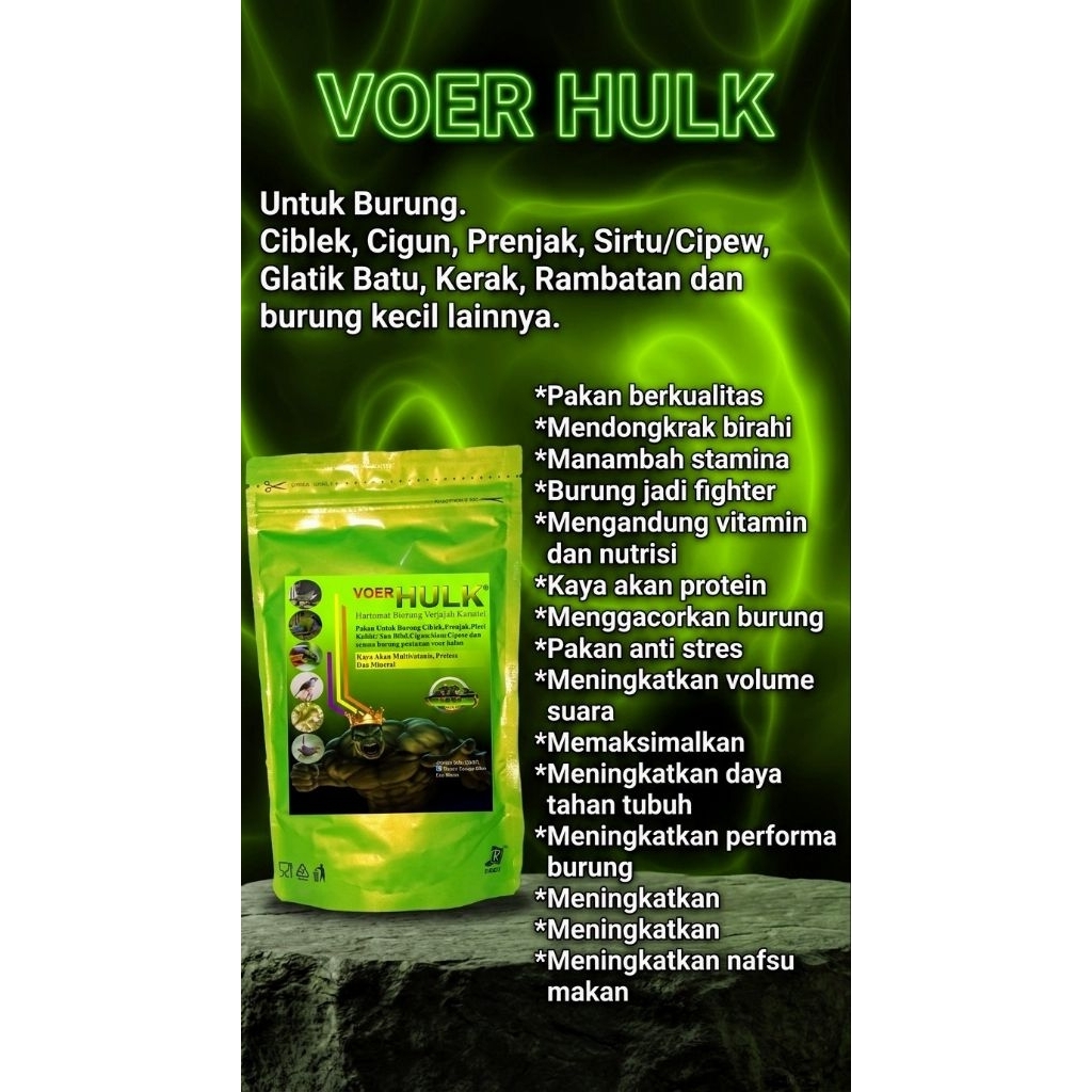 voer Hulk 150gr Pakan Burung Juara