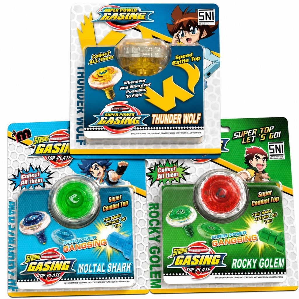 GASING BATTLE TOP ROCKY GOLEM MAINAN ANAK SUPER COMBAT TOP PUTARAN KUAT KOLEKSI SERU