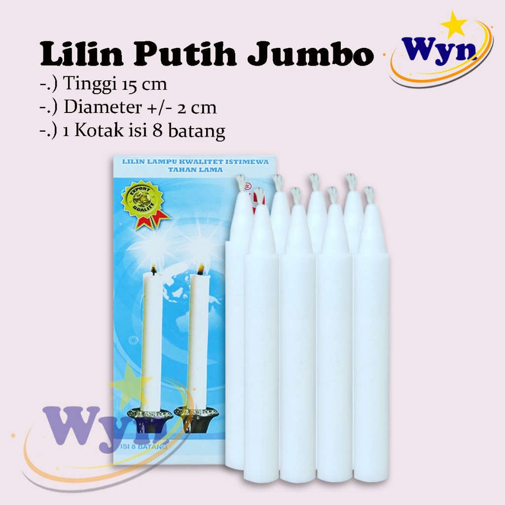 Lilin Putih Jumbo / Lilin Mati Lampu