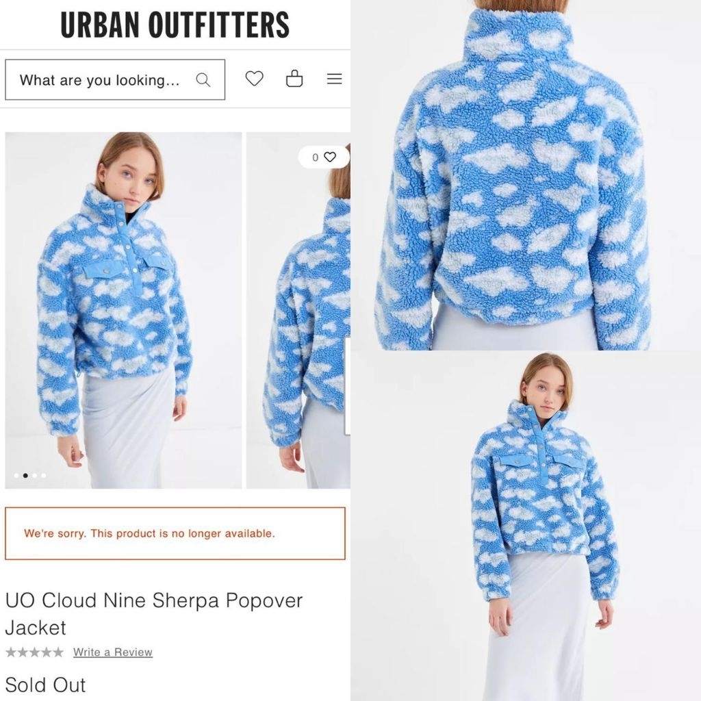 Urban Outfitters Nine Sherpa Popover Jacket