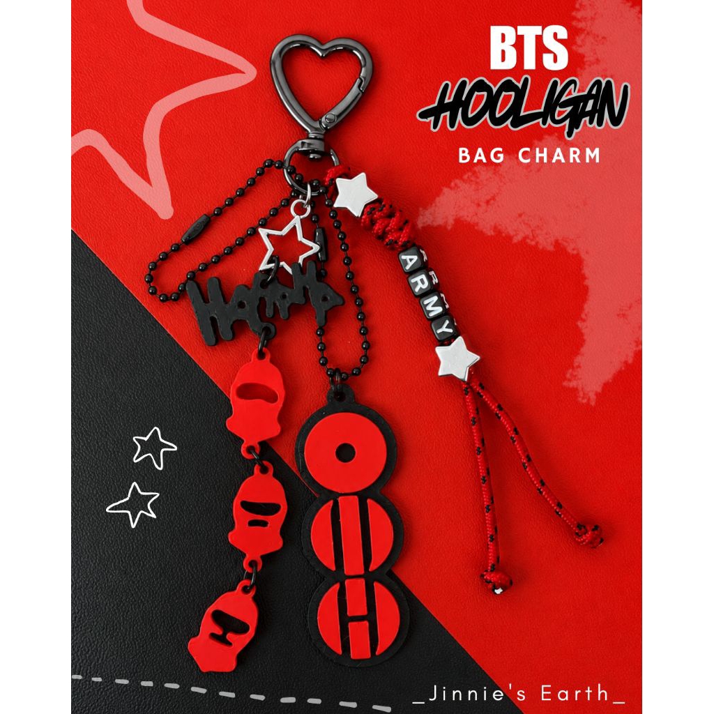 [Jinnie's_Earth] BTS HOOLIGAN BAG CHARM | BTS ARIRANG BAG CHARM | BTS KEYCHAIN | HOOLIGAN KEYCHAIN |