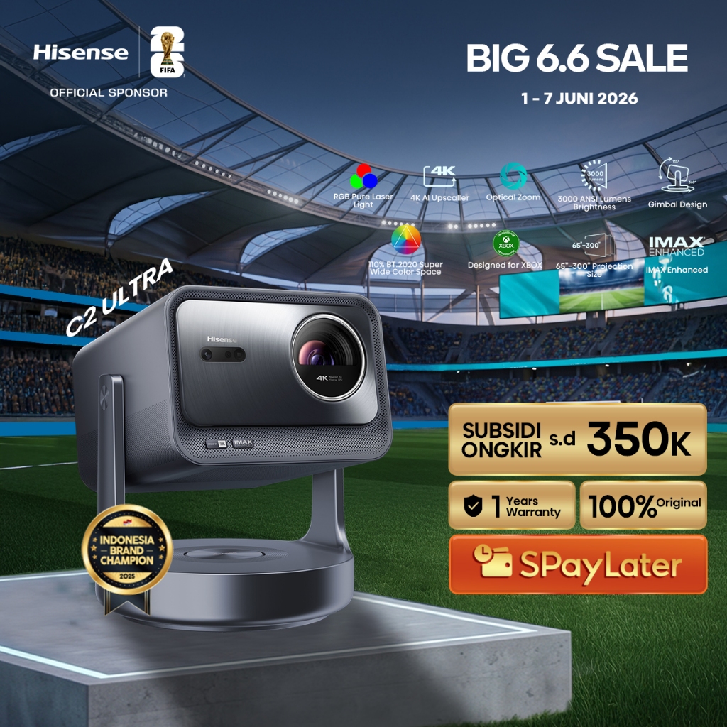 Hisense TV C2-ULTRA Trichromal Proyektor Max 300 inch IMAX Enhanced RGB Pure Laser Light Optical Zoo