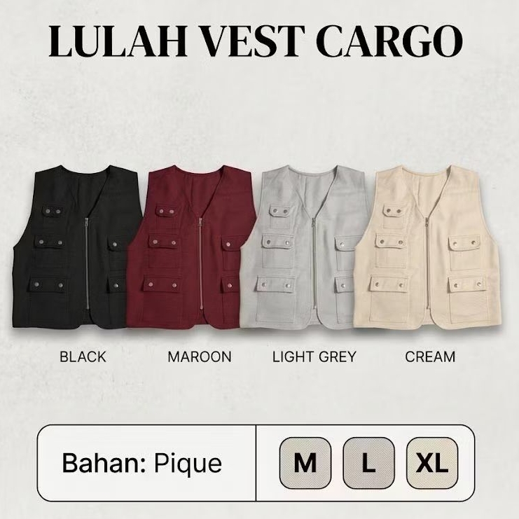 Lulah Vest Cargo/Rompi kargo/Rompi keren/vest cargo