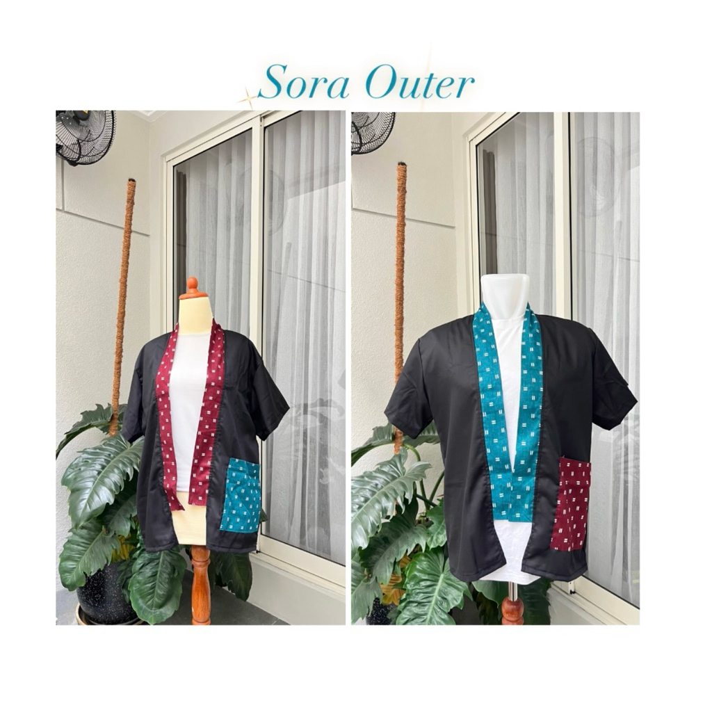 Sora Outer - Outer Mix Batik Wanita & Pria Casual Unisex
