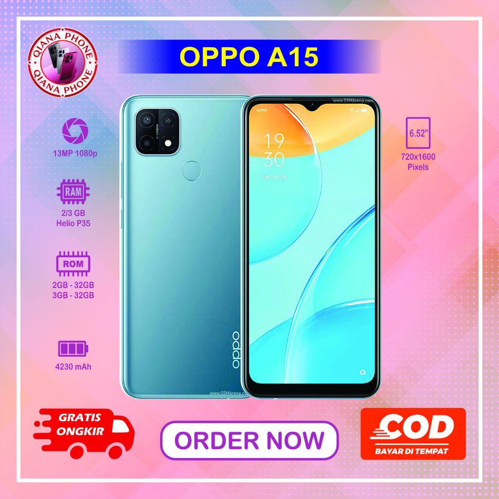 HP OPPO A15 RAM 2/32 HP Normal second siap pakai