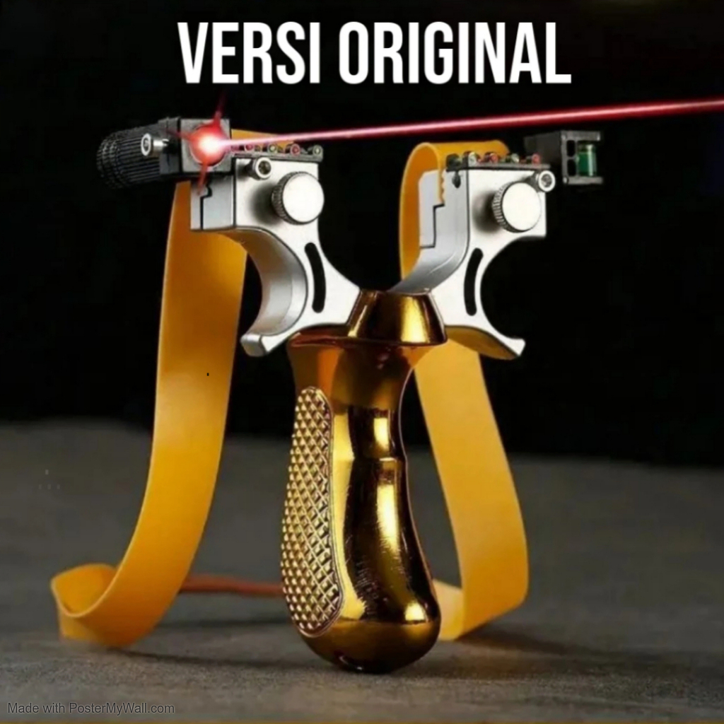 KETAPEL MANUAL LASER SLINGSHOOT SUPER AKURAT KWALITAS TINGGI WARNA KOMPLIT TERBAIK