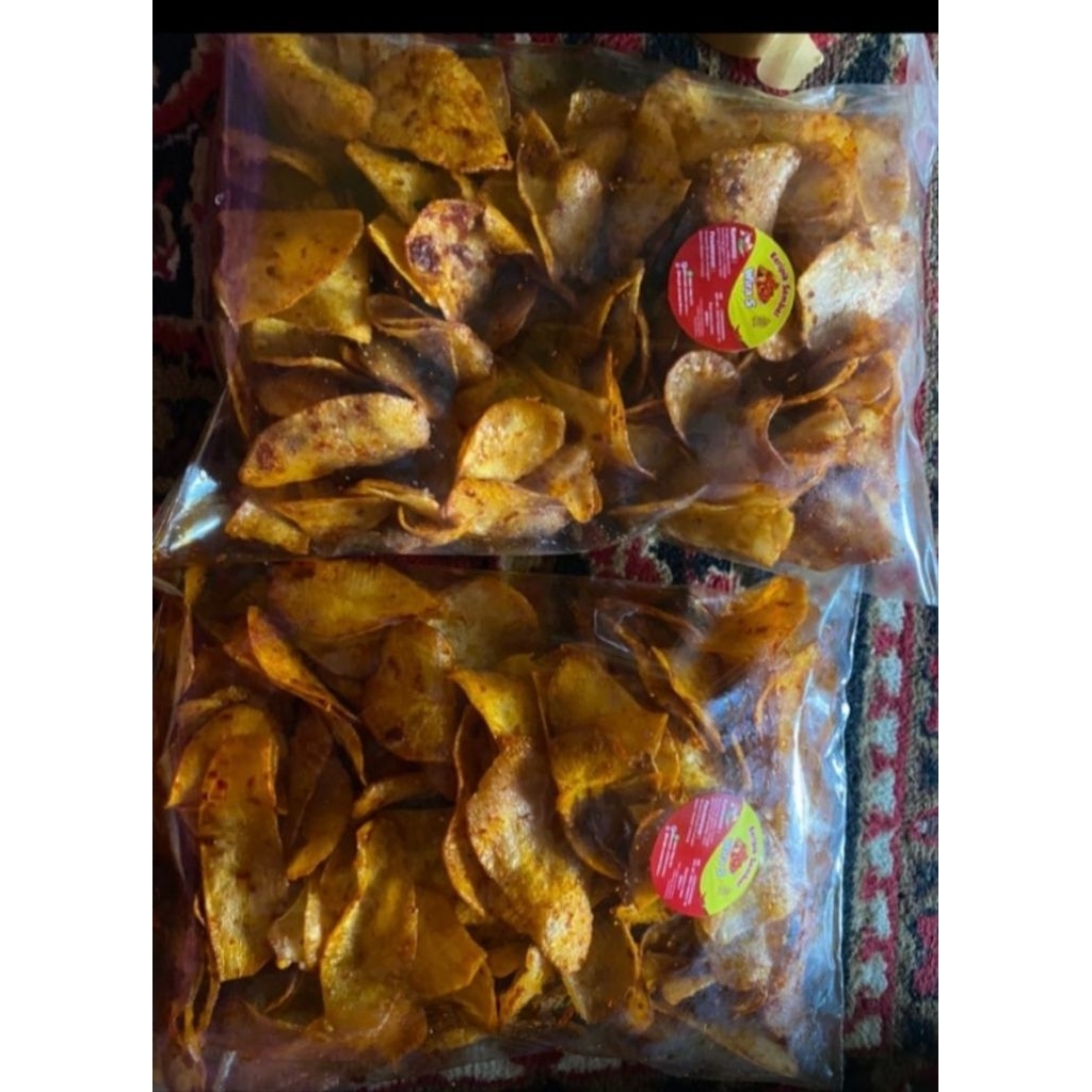 kripik singkong sambal khas Padang Sidempuan