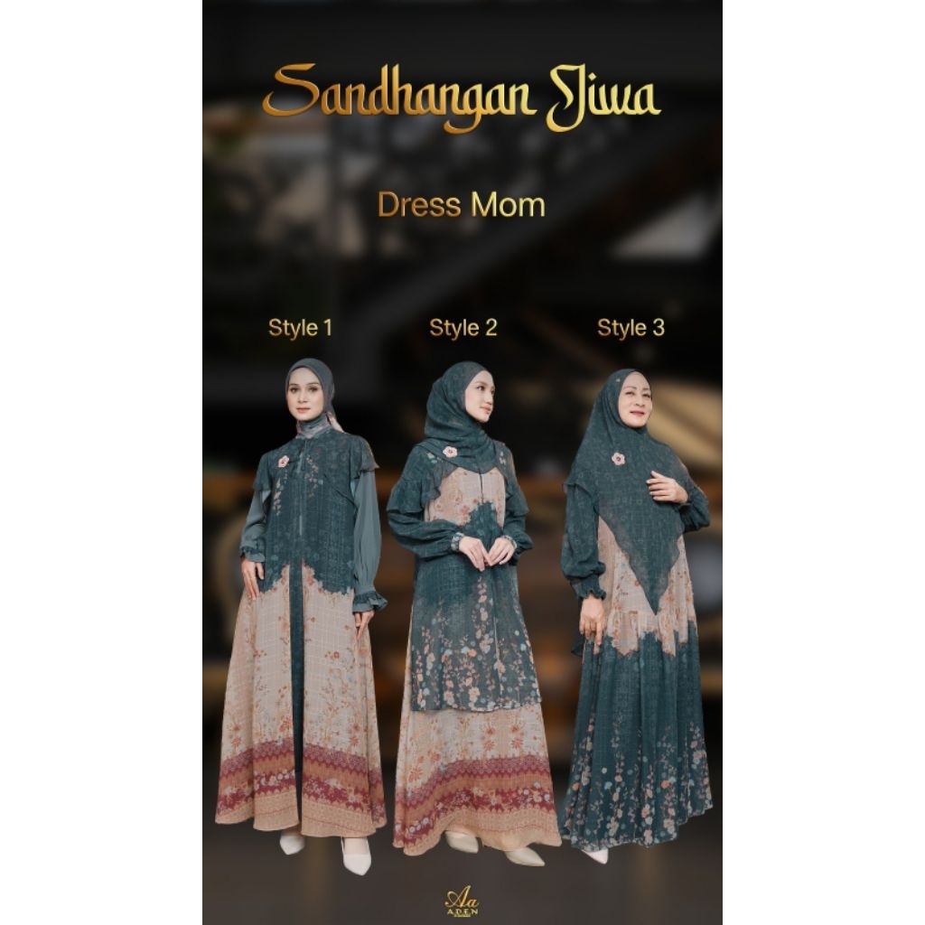 PO‼️[ORDER VIA CHAT-JANGAN CHECK OUT] Gamis Perempuan Dewasa Sandhangan Jiwa Dress by Aden Hijab