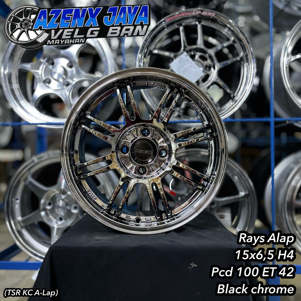 velg mobil rays alap R15 black chrome