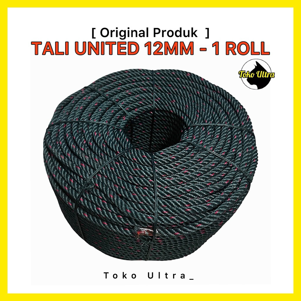 TALI UNITED 12MM 1 ROLL / TALI 12MM UNITED / TAMBANG KAPAL / TAMPAR 12MM