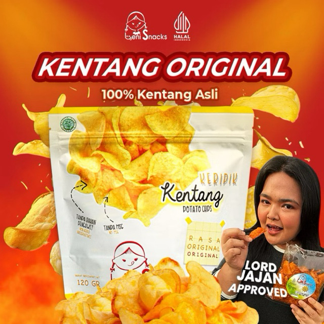 Leni Snacks New Packaging - Keripik Kentang Original