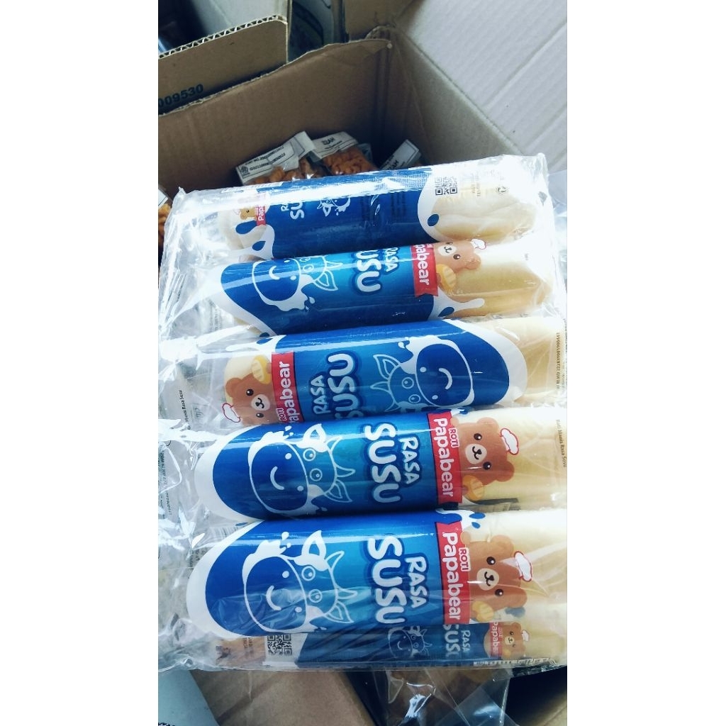 Roti Mini Papabear - Varian Keju,Susu,Nanas,Cokelat, Vanila Cokelat, Susu Strawberry
