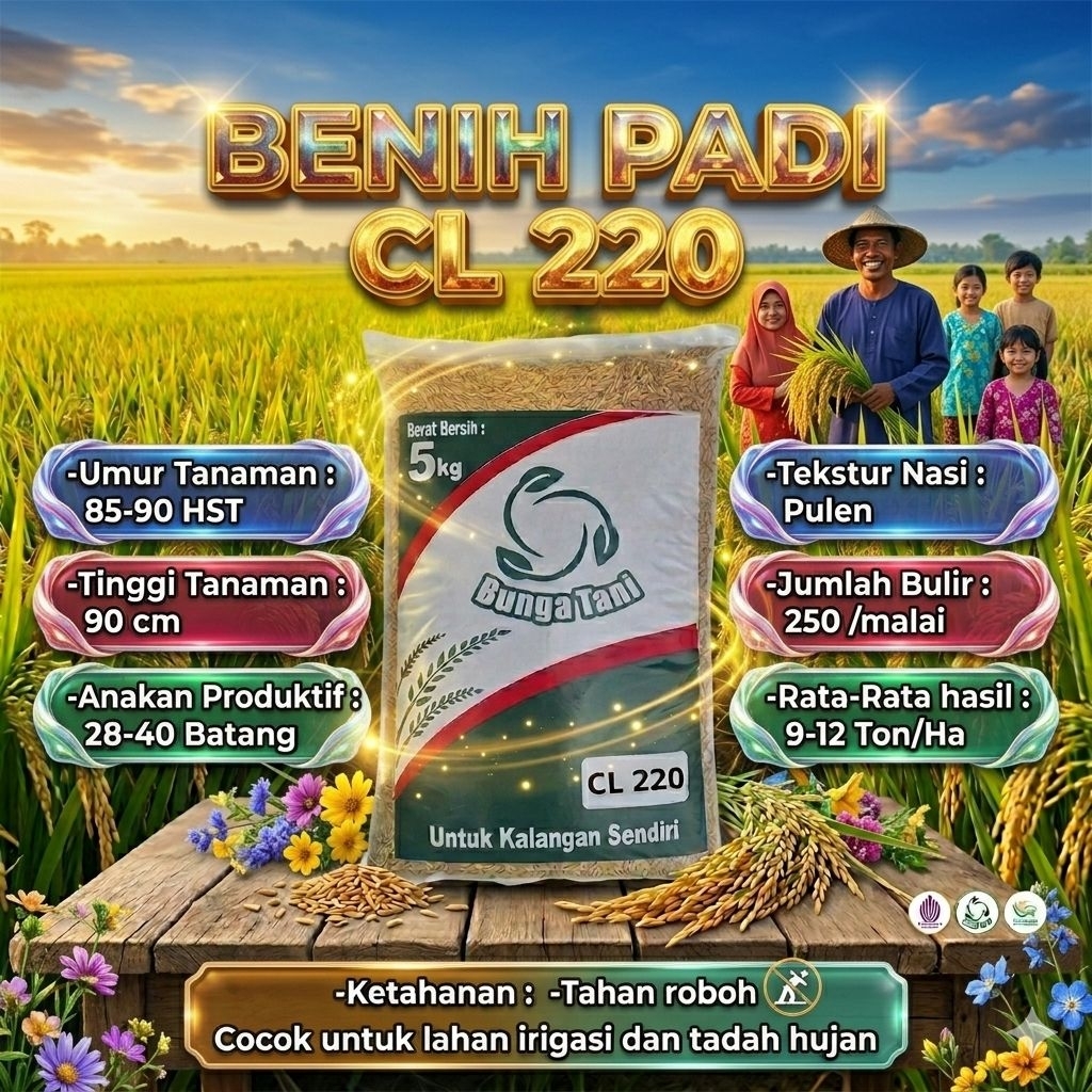 benih padi CL 220 kemasan 5kg