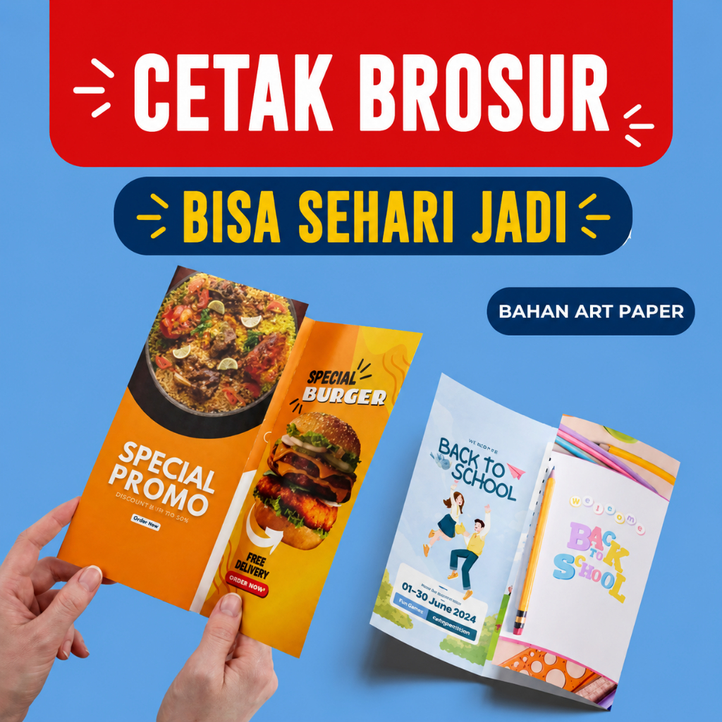 Cetak brosur cepat Art Paper A4 | Print Brosur Flyer | Cetak Flyer Art Paper