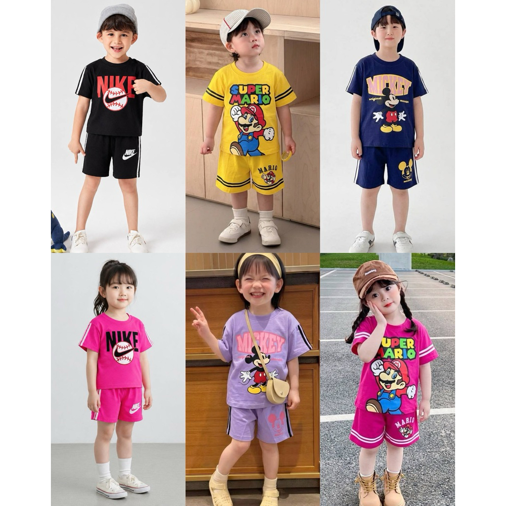 MIKIEE_MINIEE baju setelan anak cewek cowok / oneset kids premium