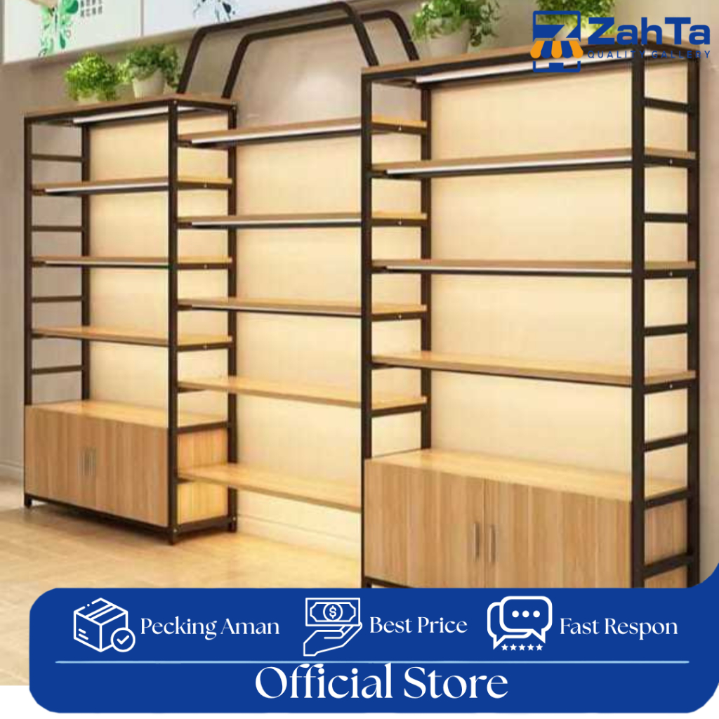 ZAHTA - SHOWCASE DISPLAY TOKO FULL PAKAI LAMPU LED