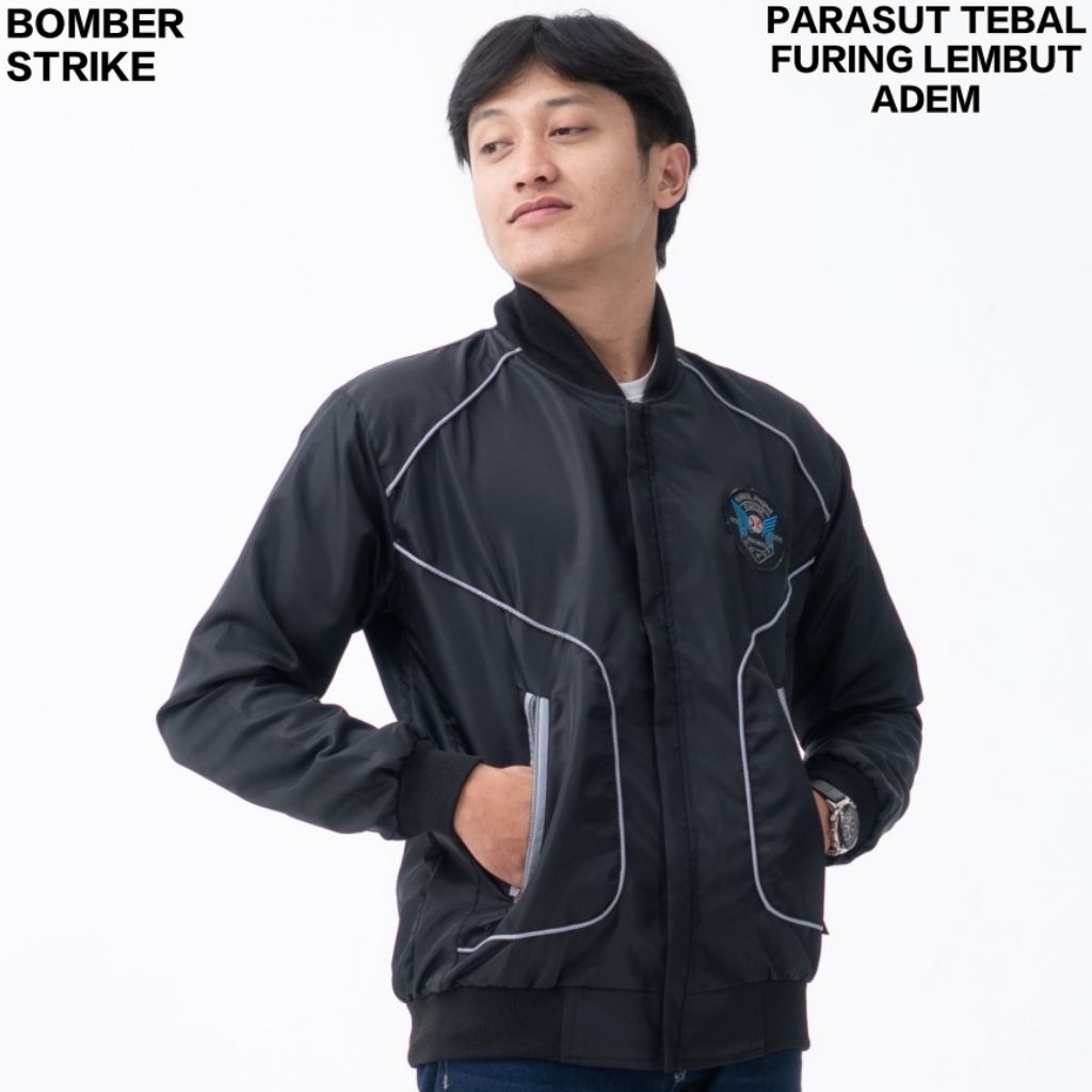 JAKET PRIA PARASUT TEBAL ANTI AIR BIKER MOTORAN