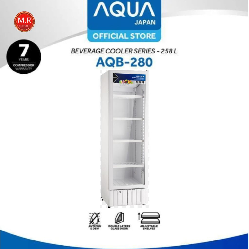 AQUA SHOWCASE AQB-280 GARANSI RESMI 7 TAHUN
