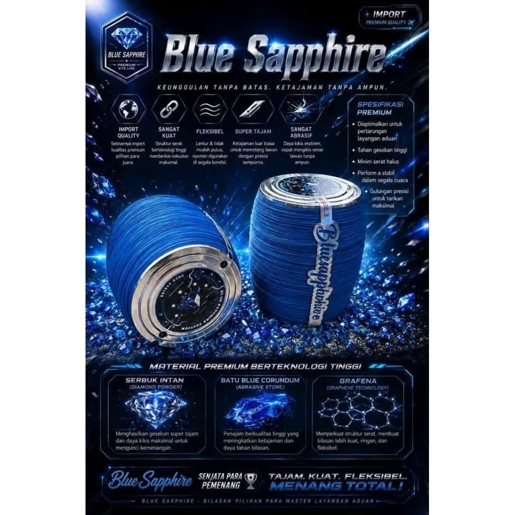 GELASAN SULTAN BLUE SAPPHIRE GELASAN PARA PEMENANG