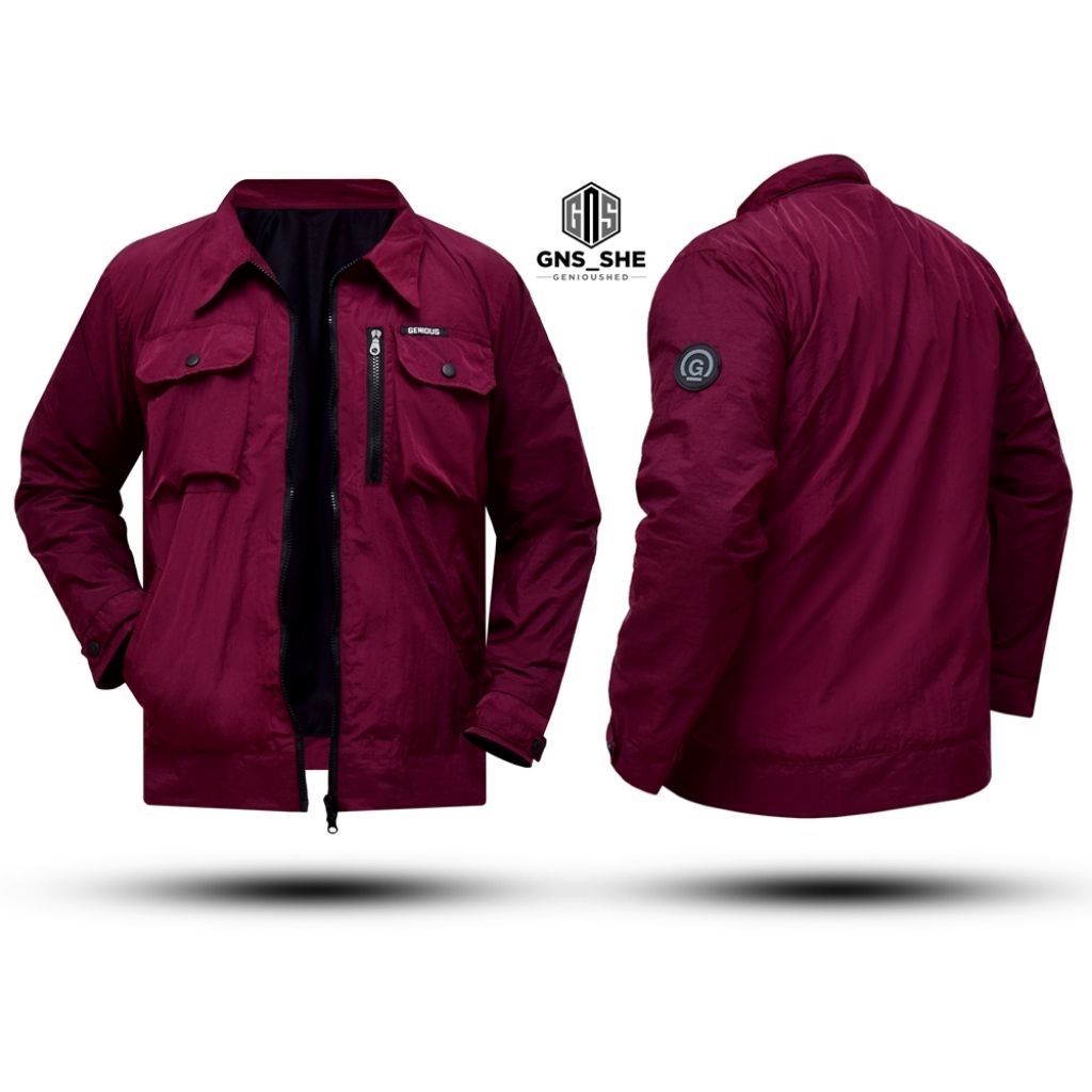 Overshirt-OVS-Jaket-Pria-Nylon-Crinkle-JaketBanyakSaku