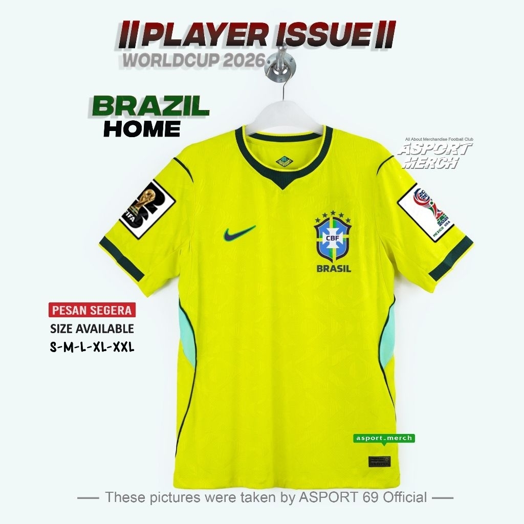 JERSEY PLAYER ISSUE BRAZIL HOME WCUP
