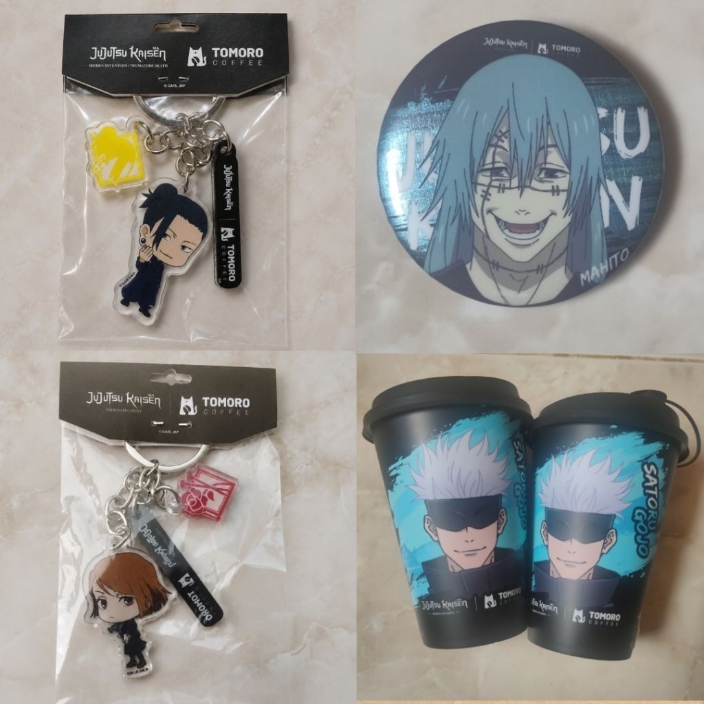 Tomoro Coffe x Jujutsu Kaisen Keychain Pin Badge Cup Tomoro x jjk | Official Jujutsu Kaisen Merch