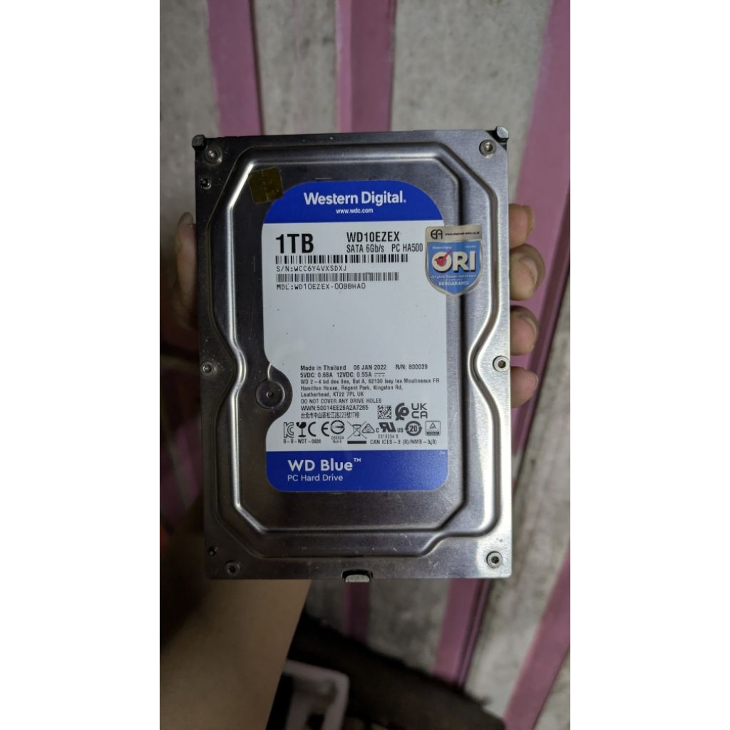 HDD PC 1TB WD BLUE 3.5