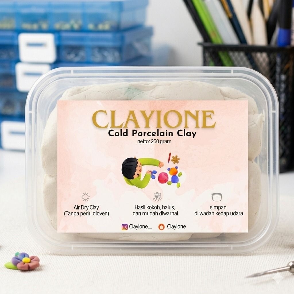 Cold Porcelain Clay 250 Gram | Air Dry Clay Cold Porcelain Clay