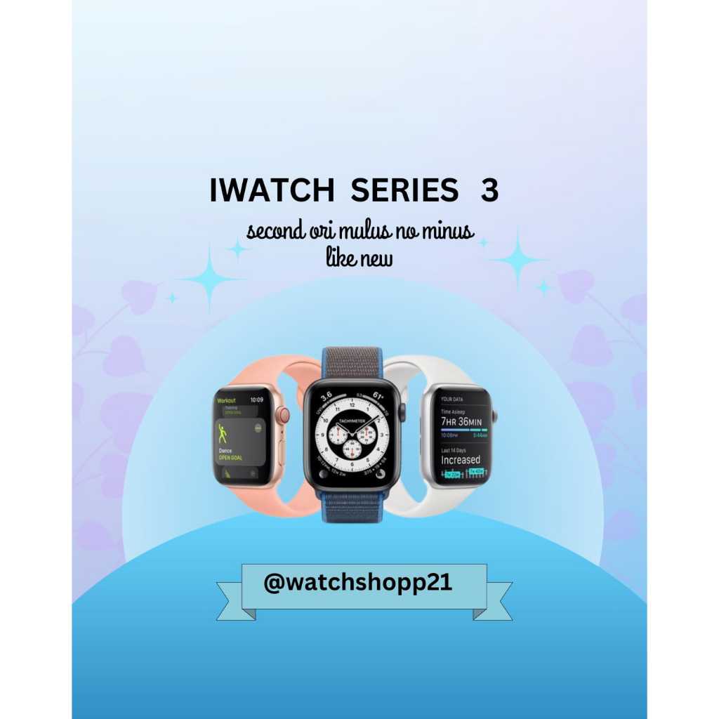 Apple Watch/iWatch Second Series 3 38mm/42mm 100% Original Garansi Ex Internasional