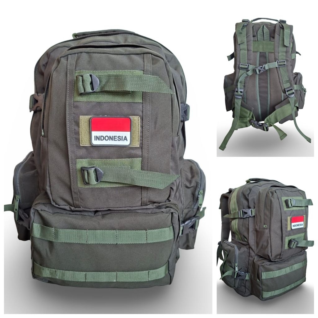 Tas Ransel Pria 50L - Tas Backpack Jumbo 50 Liter - Tas Gunung - Tas Mudik - Tas Traveling - Tas Ker
