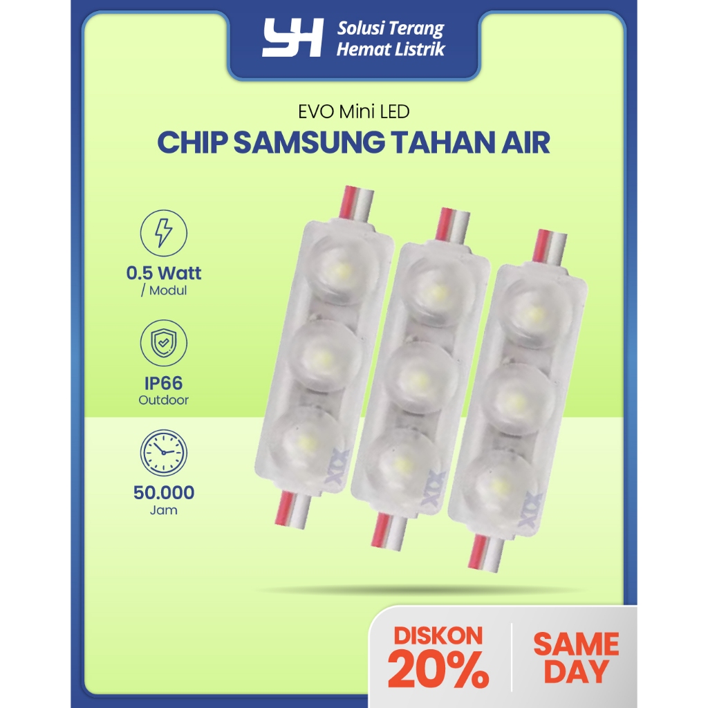 EVO Modul LED 3 Mata IP 66 Tahan Hujan