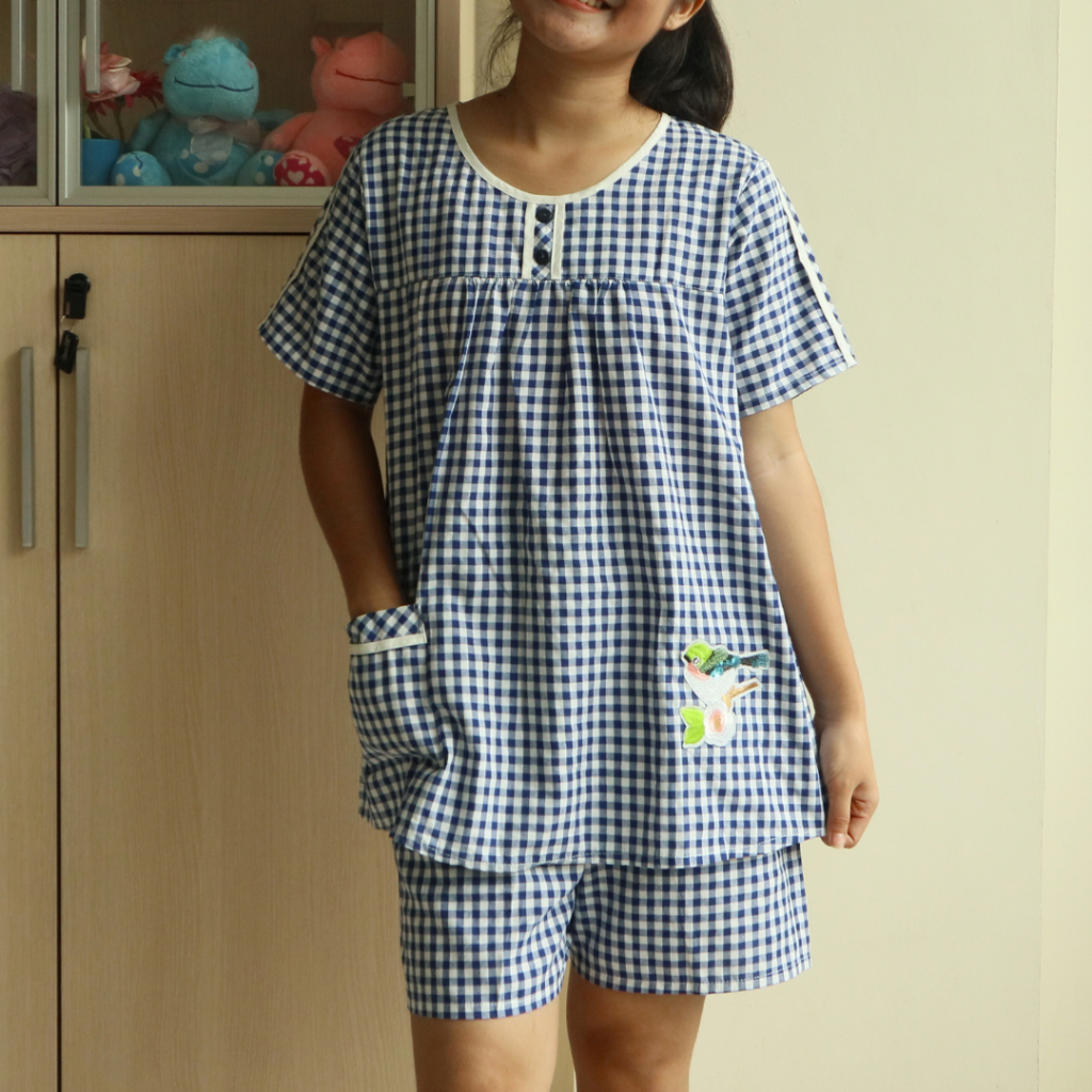 BAJU TIDUR DEWASA SETELAN CELANA PENDEK KATUN PREMIUM YUMICO ALL SIZE