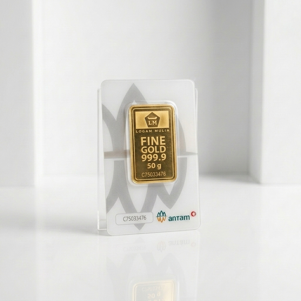 Emas Antam Certi 50 Gram Logam Mulia