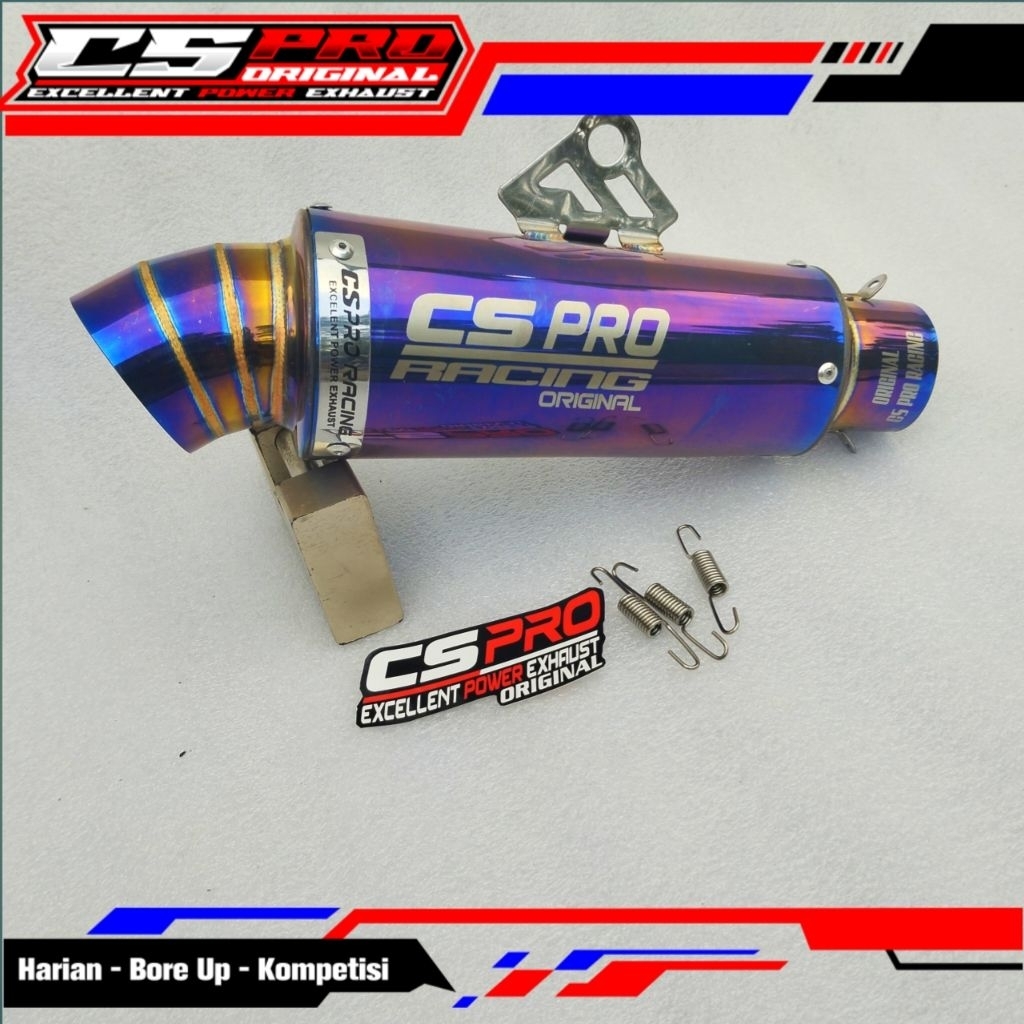 Silincer only inlet 50mm Knalpot original Cs Pro racing new edition produk cs Pro racing gantungan p
