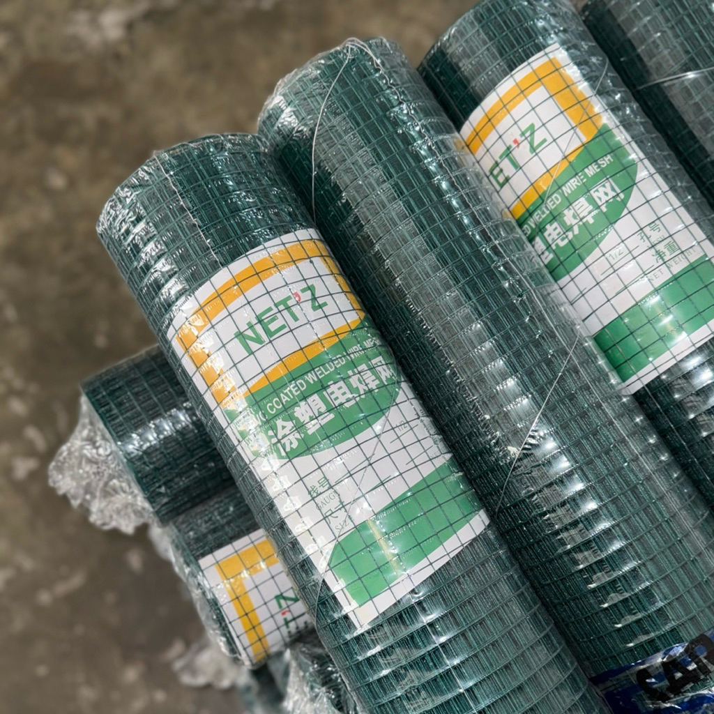 TERBARU SAB Kawat Loket PVC Meteran Kualitas Tebal / Kawat Ayakan / Ram PVC / Kawat Hijau 1/2 Inch
