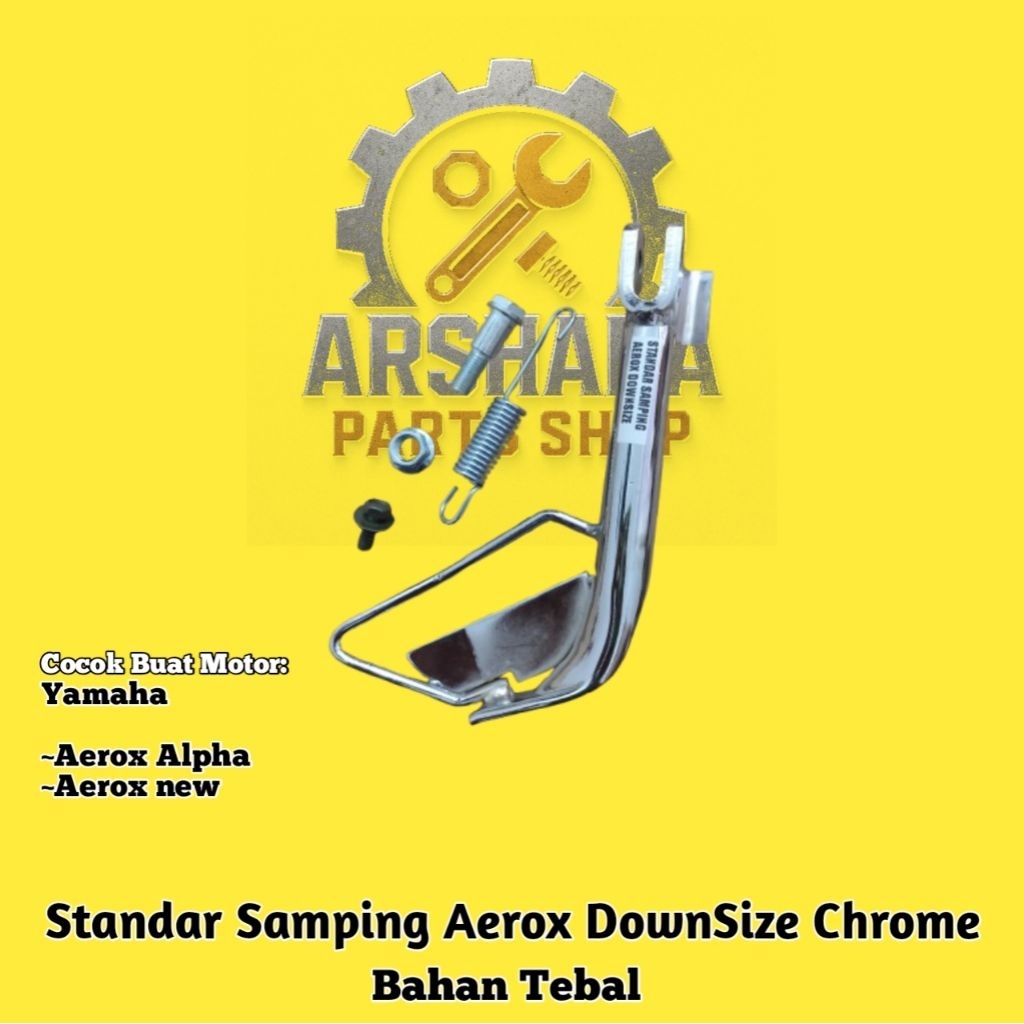 Standar Samping Aerox Downsize Aerox alpha new finishing Chrome