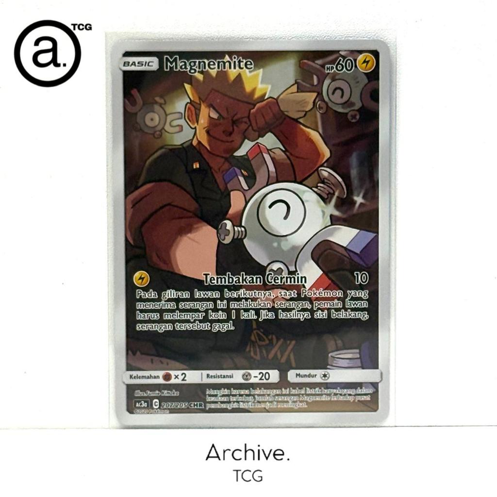 Magnemite CHR (207/205) Pokemon Indonesia ~ Koleksi TAG TEAM AC3A
